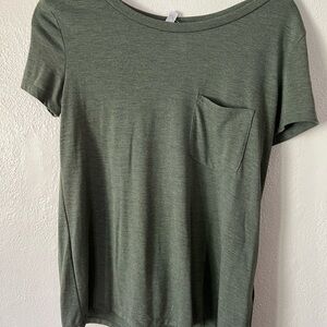 Women's Green Pocket Tee